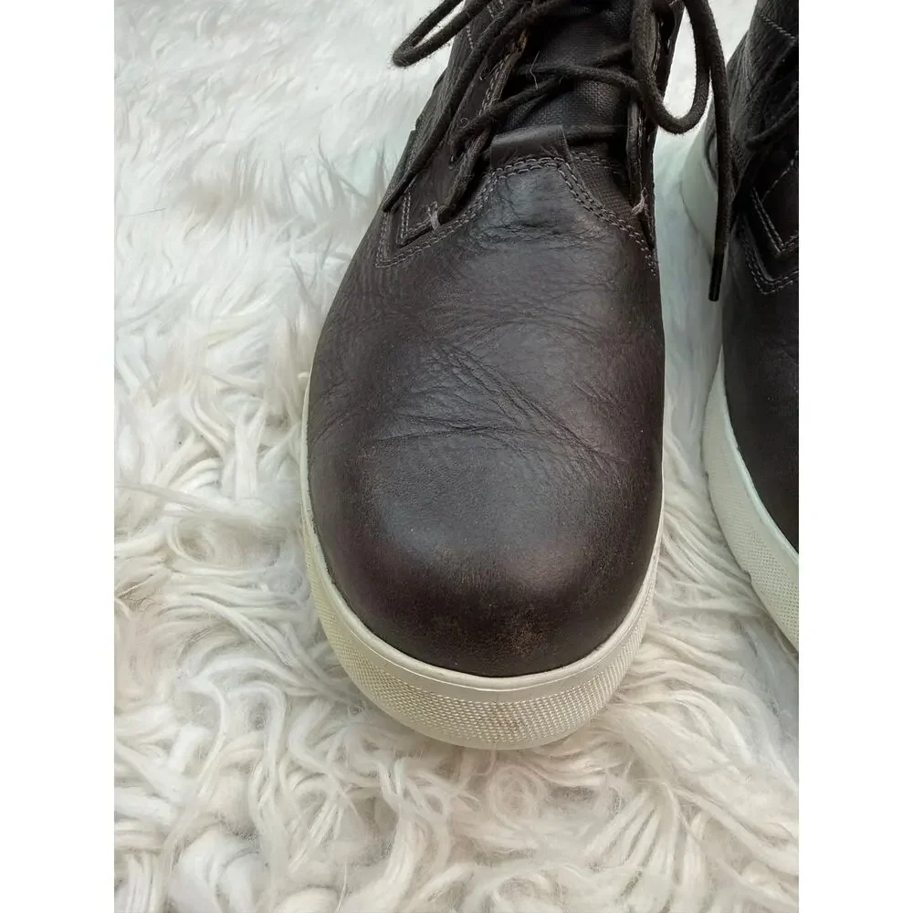 Red Wing Soft Toe Leather Chukka Boots 8715 Extralight Soles Gray Size 10.5